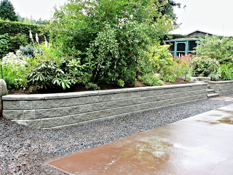 Finished Concrete Retaining Wall